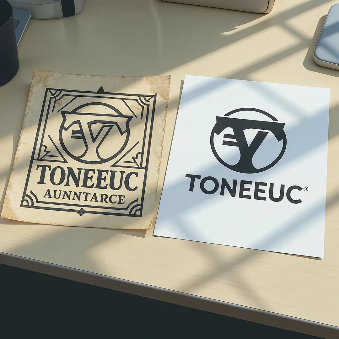Proceso de renovación de identidad visual con rediseño de marca profesional